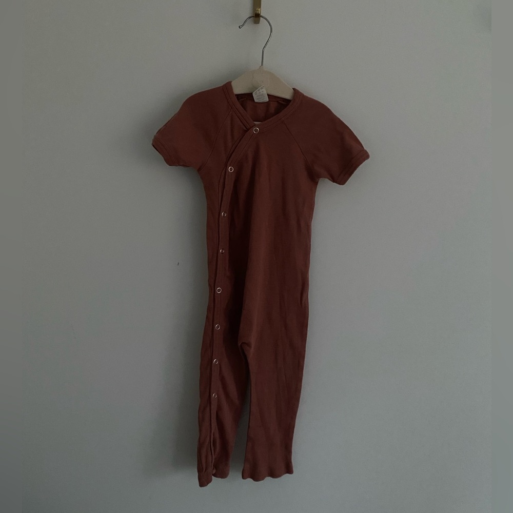 kate quinn | Snap Romper in Rust